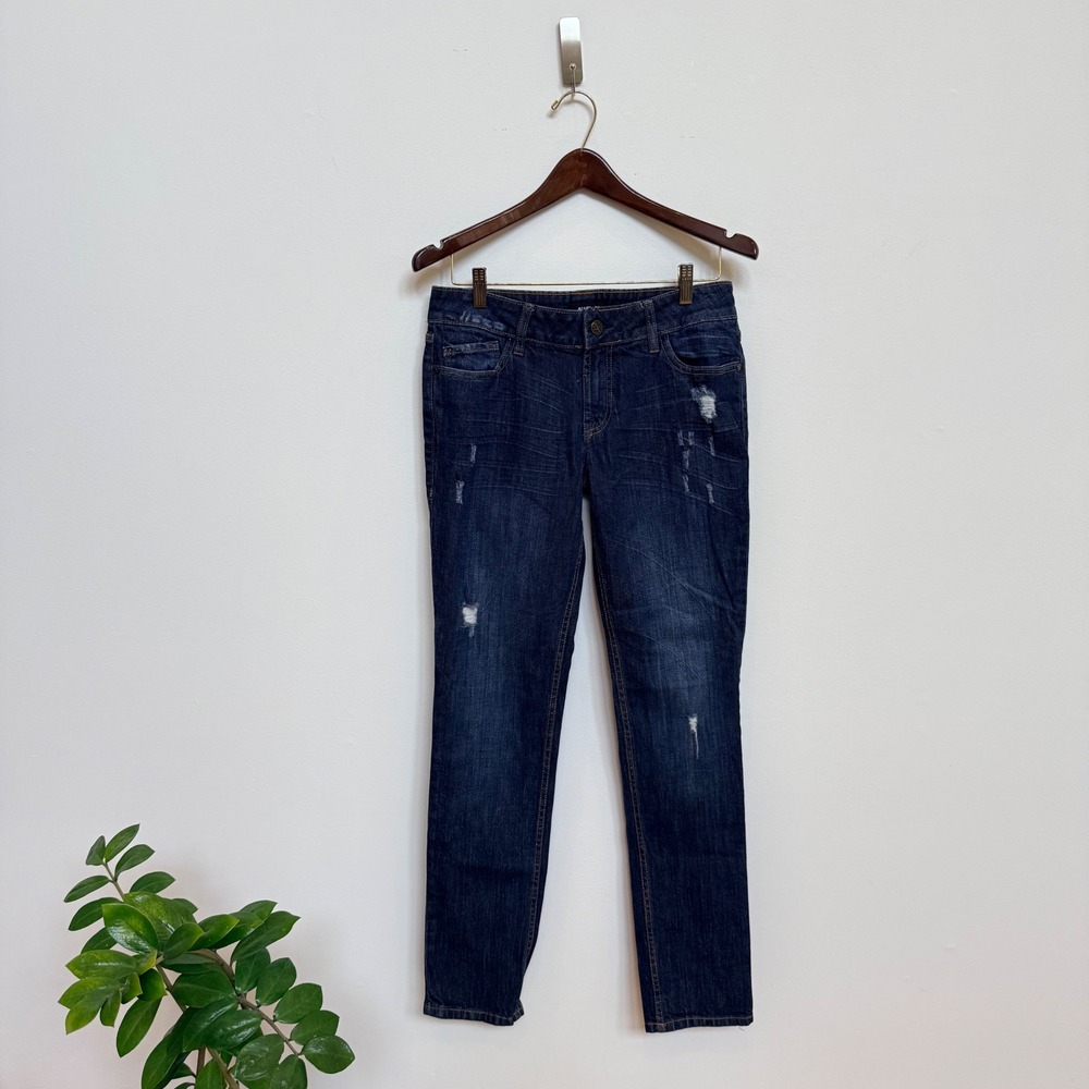 Allen B. by Allen Schwartz Distressed Dark Wash Skinny Jeans Size 8 - Picture 2 of 10